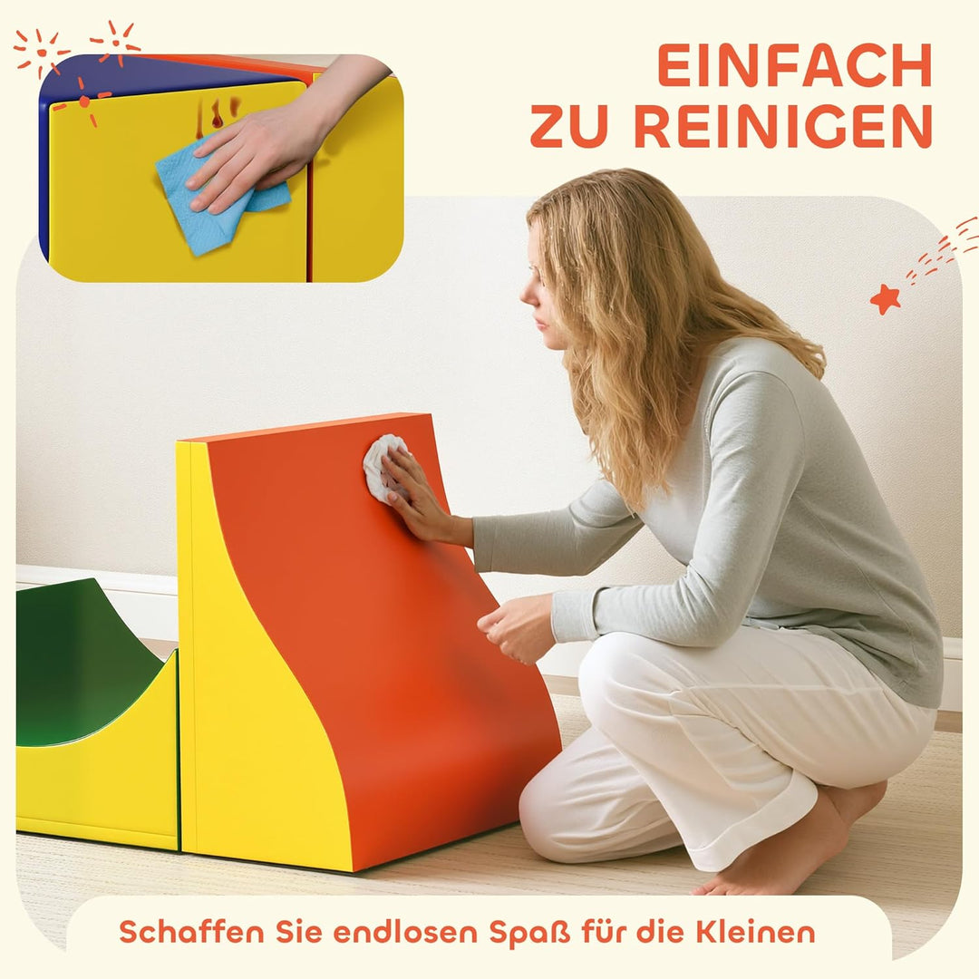 AIYAPLAY Schaumstoff Bausteine Kinder 3 Stück Klettern Softbausteine Bausteinset Grossbausteine Baby