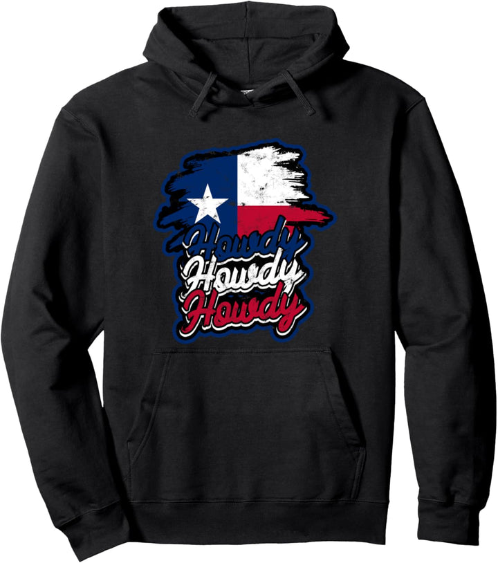 HOWDY Rodeo Vintage Design mit Texas Flagge - Lustig - Pferd Pullover Hoodie