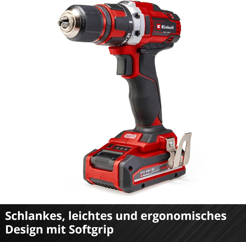 Einhell Akku-Bohrschrauber TE-CD 18/40 Li-Solo Power X-Change (Lithium-Ionen, 18 V, 40 Nm max. Drehm