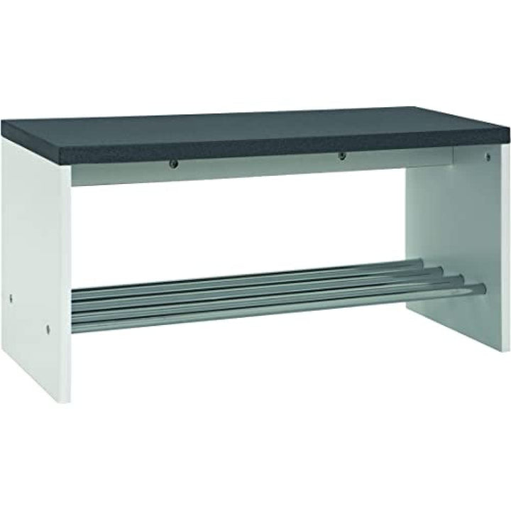 HAKU Möbel Schuhbank, MDF, granitoptik-chrom, B 81 x T 30 x H 40 cm B 81 x T 30 x H 40 Granitoptik-c