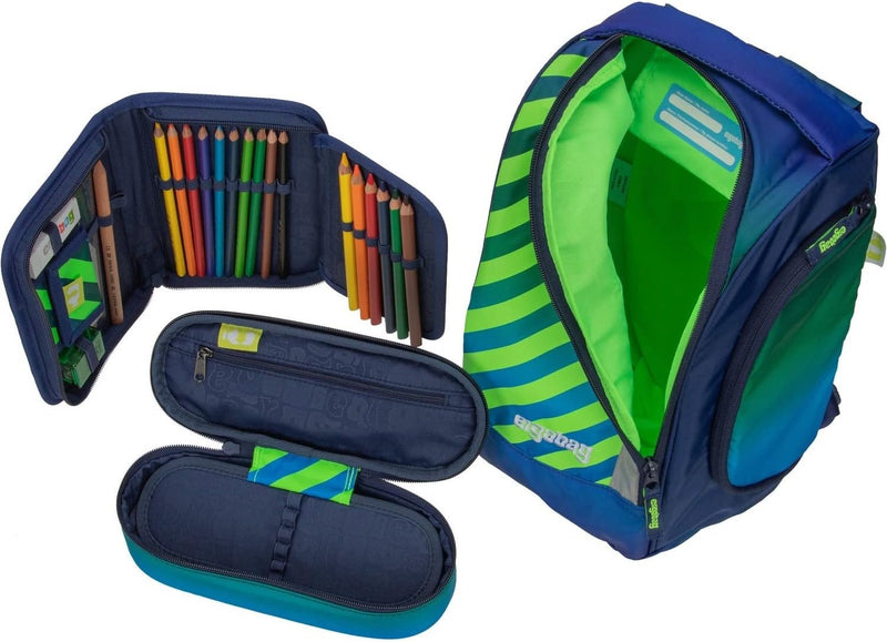 ergobag Pack Neo - Schulrucksack Set 6tlg. TruckBär - Blau Einheitsgrösse