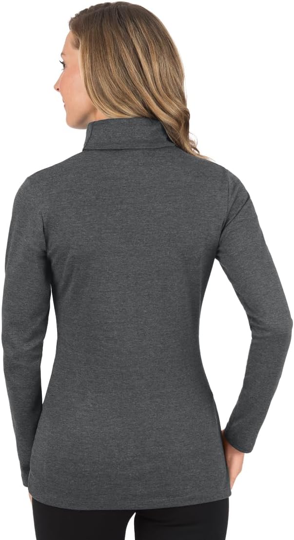 Trigema Damen Rollkragenpullover XS Jeans-melange, XS Jeans-melange