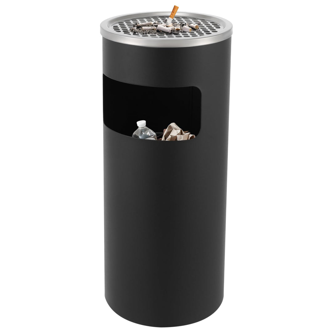 Abfallbehälter Mülleimer, 15L Schwarz Abfalleimer, Modern Standmodell Badmülleimer mit Herausnehmbar