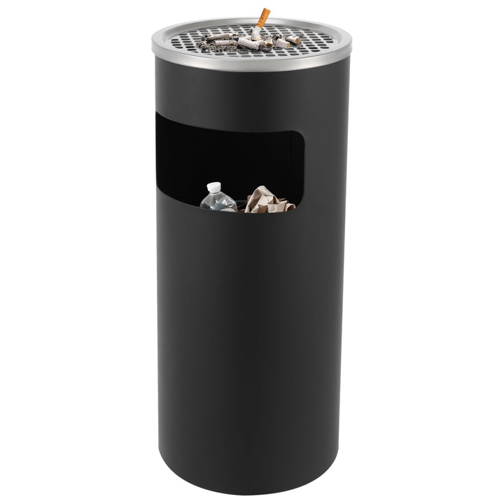 Abfallbehälter Mülleimer, 15L Schwarz Abfalleimer, Modern Standmodell Badmülleimer mit Herausnehmbar