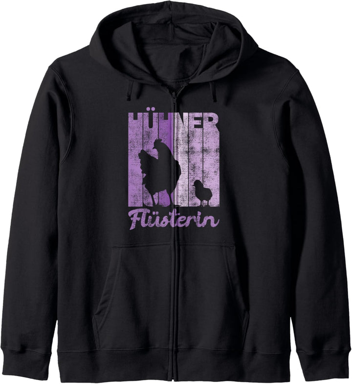 Retro Hühner Flüsterin Lustiges Bäuerin Huhn Geschenk Kapuzenjacke