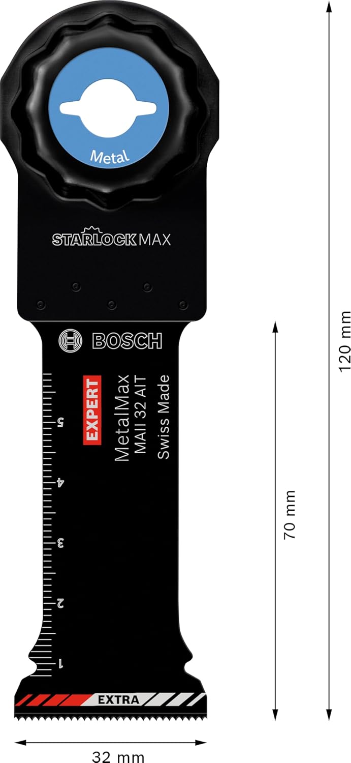 Bosch Accessories 1x Sägeblatt Expert MetalMax MAII 32 AIT (für Stahl, Edelstahl, Breite 32 mm, Zube