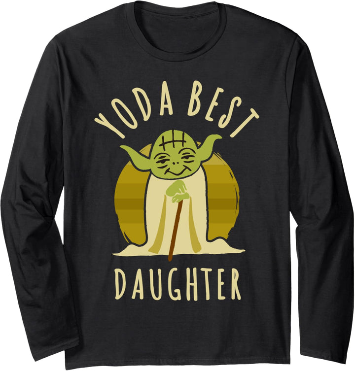 Star Wars Yoda Best Daughter Cartoon Yoda Langarmshirt