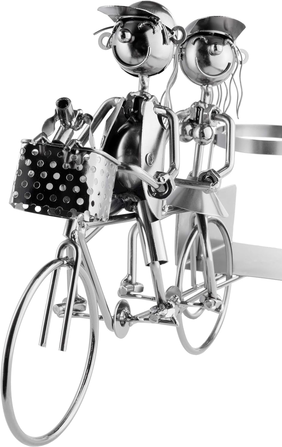 Brubaker Flaschenhalter Paar auf Tandem Fahrrad Metall Skulptur mit