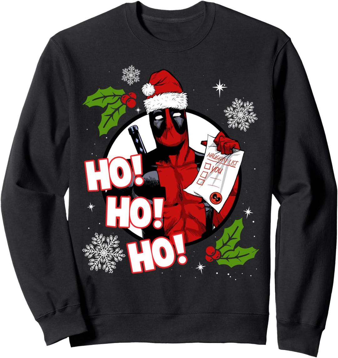 Marvel Deadpool Weihnachten Ho Ho Ho Naughty List Sweatshirt