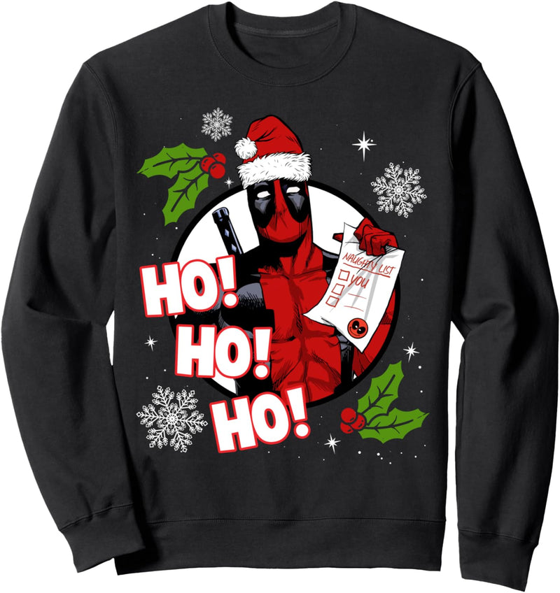 Marvel Deadpool Naughty List Ho! Ho! Ho! Sweatshirt