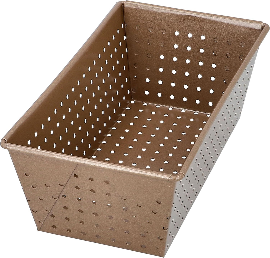 Birkmann, Laib &amp; Seele, perforierte Brotbackform, 20 cm, Backform für kleine Brote, aus bronzefarben