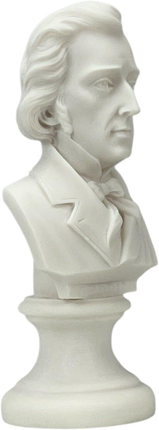 Chopin Büste Klassische Musik Skulptur Statue Cast Marmor