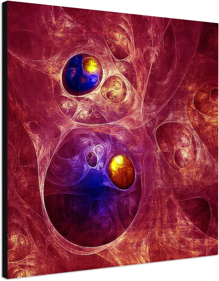 Paul Sinus Art Modernes Wandbild Abstrakt049_60x60cm Abstrakte Kunst Kunstdruck auf Leinwand Zeitlos