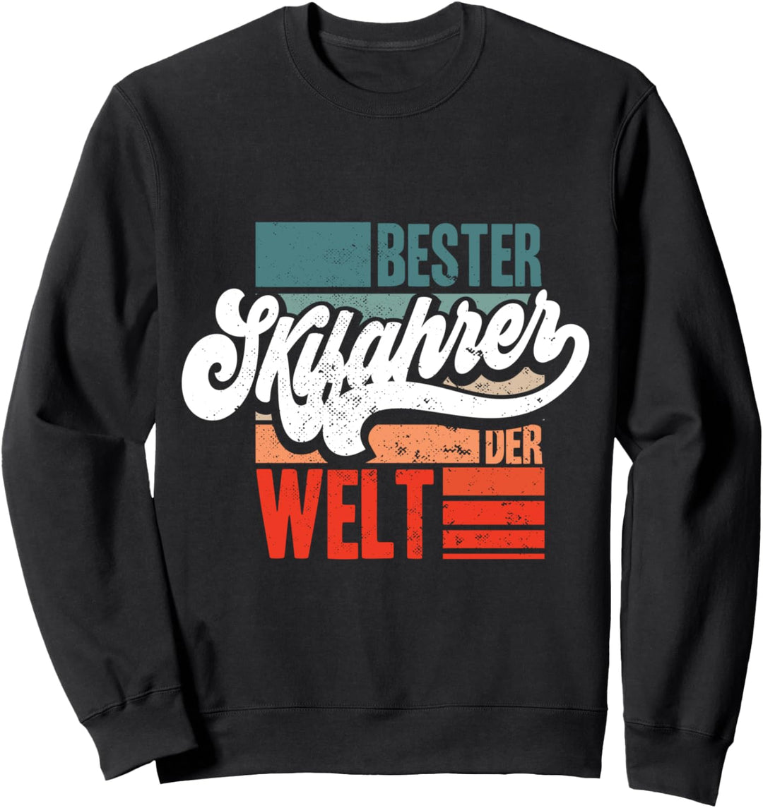 Bester Skifahrer Der Welt Lustiges Spruch Skier Retro Sweatshirt