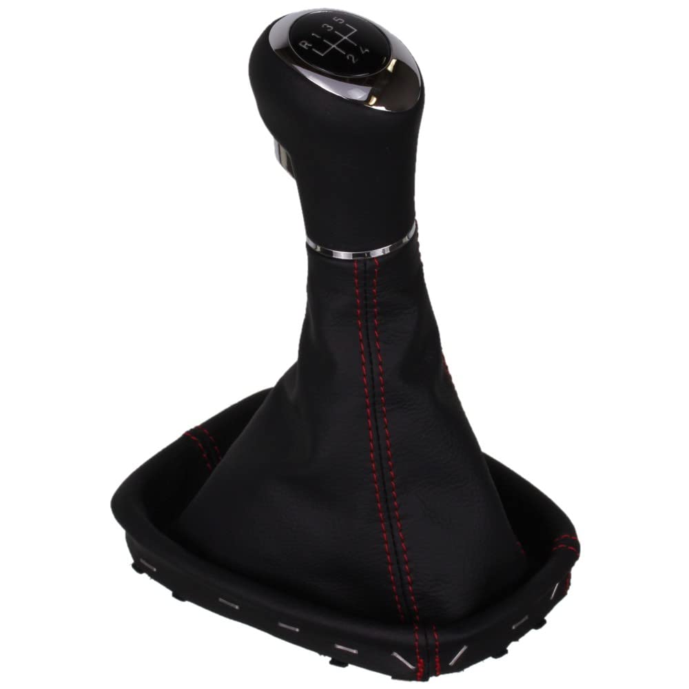 ICT Schaltknauf Schalthebel Schaltsack Schaltmanschette Leder kompatibel mit: Opel Corsa D 2006-2014
