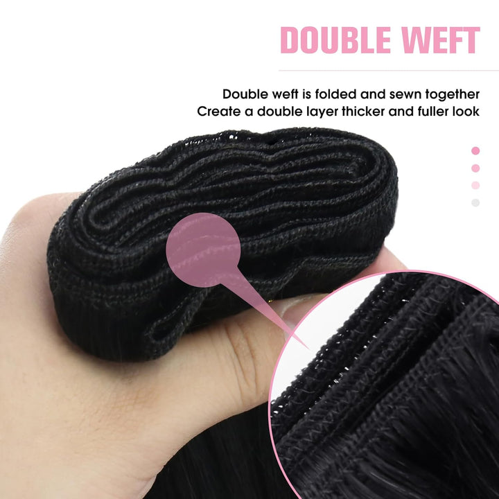 YoungSee Echthaar Tressen Balayage Tressen Echthaar Schwarz Ombre Braun Blond Haartressen Echthaar 5