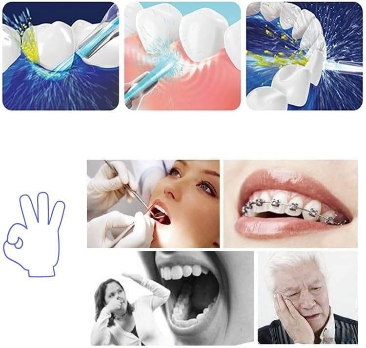 Dental Irrigator Angeschlossen an den Wasserhahn, ohne Batterien und Strom, Wasserpuls Zahnreiniger