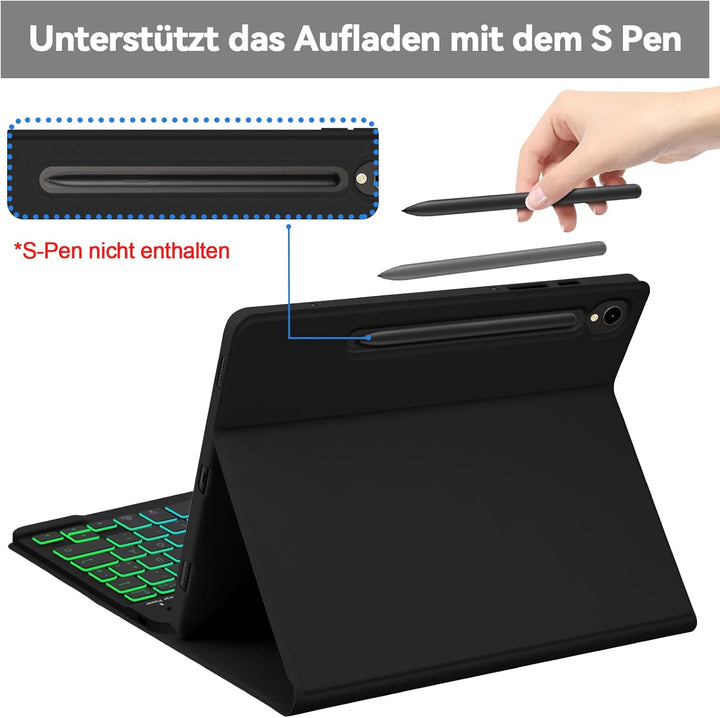 Bettdow für Samsung Galaxy Tab S10 Lite/ S10 FE 10,9" 2025 Tastatur Hülle, QWERTZ Layout Abnehmbarer