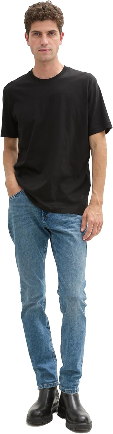Tom Tailor Herren 1042684 Josh Regular Slim Jeans mit Stretch 31W / 32L 10119 - Used Mid Stone Blue