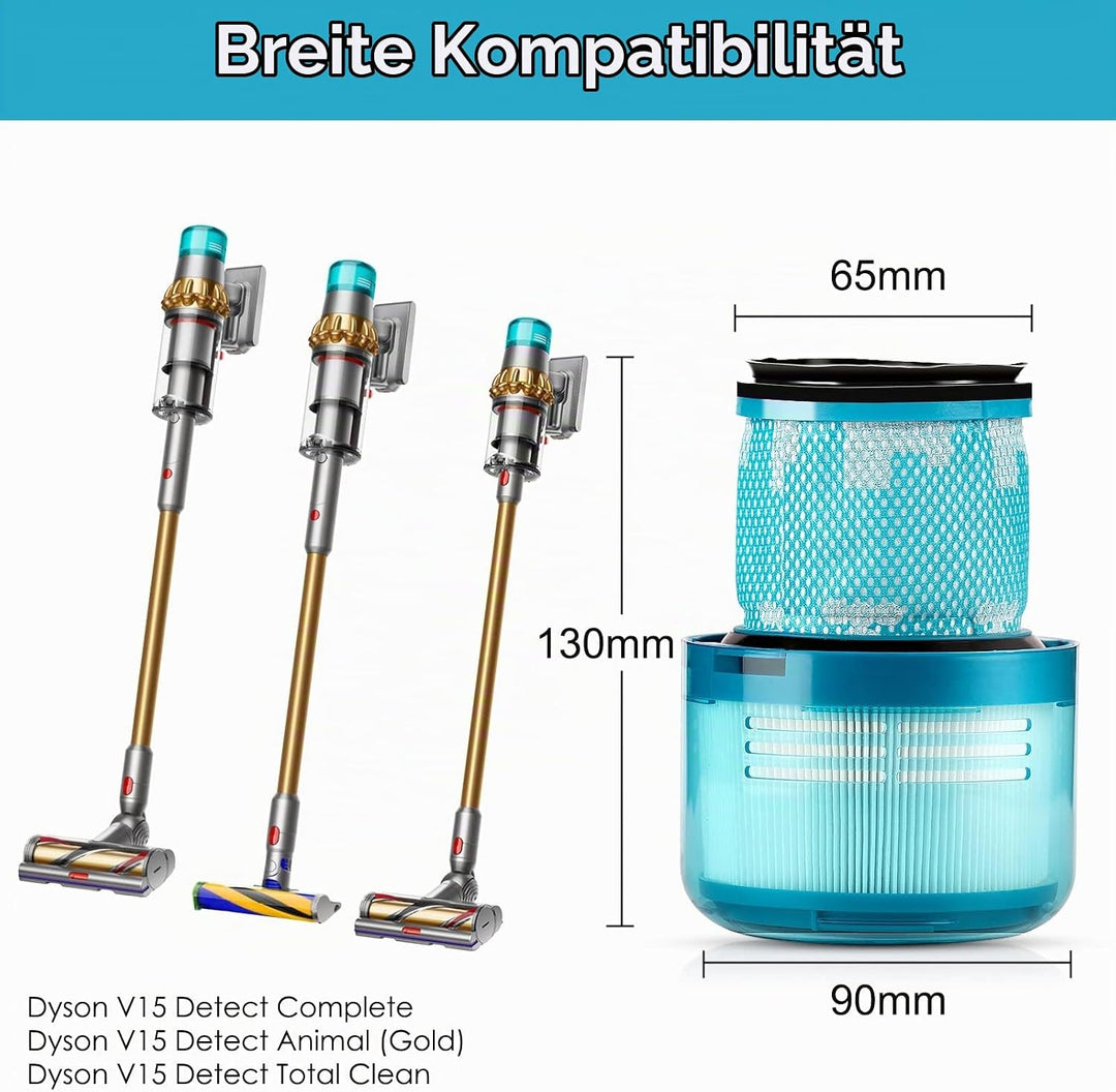 (3 Stück) Ersatzfilter für Dyson V15 Detect Complete, V15 Animal, Vakuumfilter für Dyson V11 SV14, E