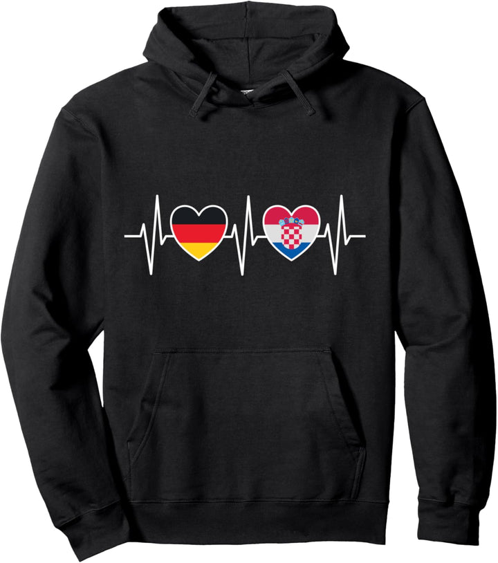 Deutschland und Kroatien Croatia Kroatisch Flagge Flaggen Pullover Hoodie