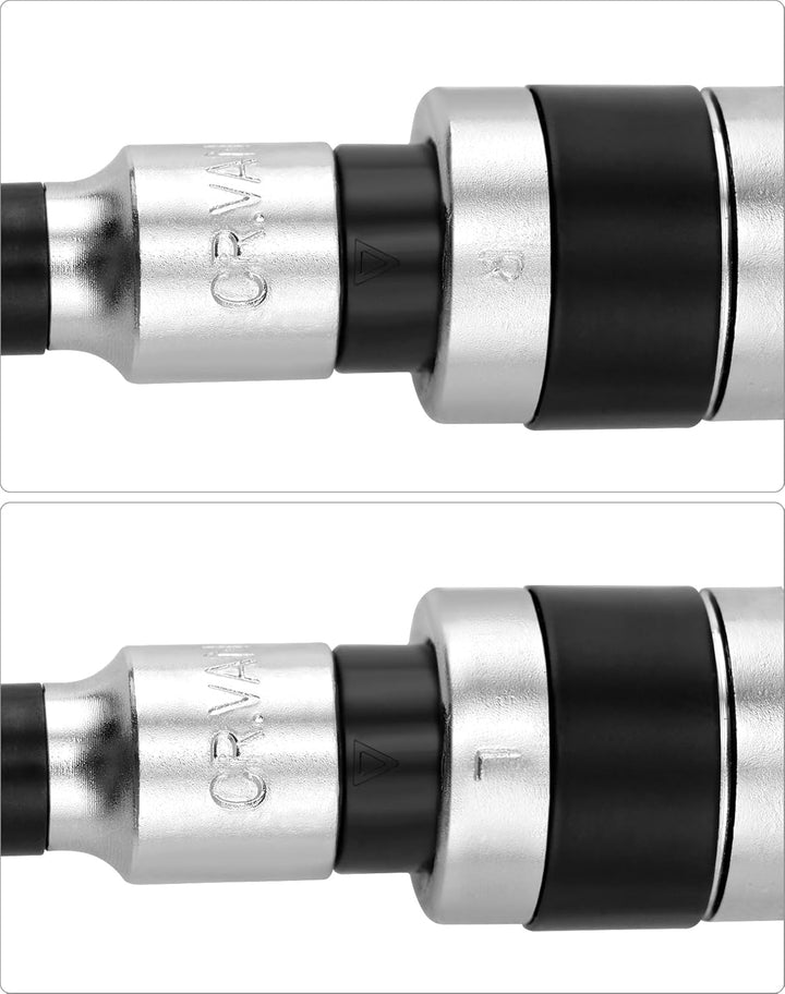 QWORK® 14-tlg Wende-Schlagschrauber-Satz, 1/2" Handschlagschrauber mit Schraubadapter un 12 Bits zum