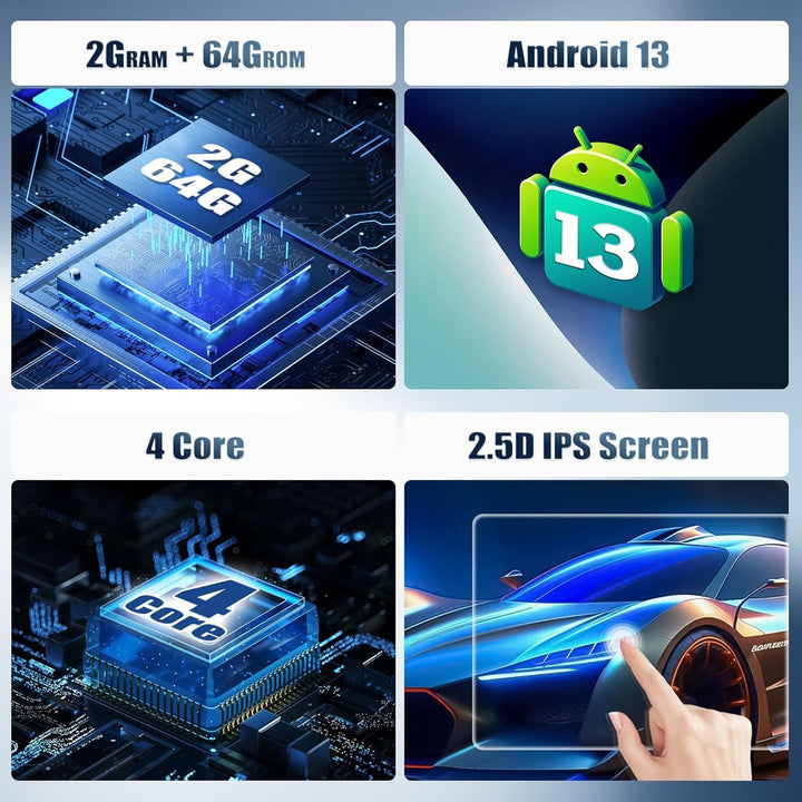 CAMECHO 2+64G 7 Zoll Navi Autoradio für Alfa Romeo MITO 2008-2016, Android 13 HD Touchscreen Bluetoo