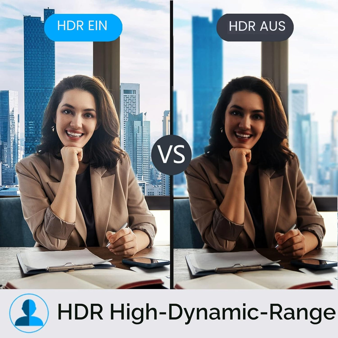 Angetube 4K-Streaming-Webcam mit KI-Tracking, HDR, Dual-AI-Mikrofone mit Geräuschunterdrückung, spez