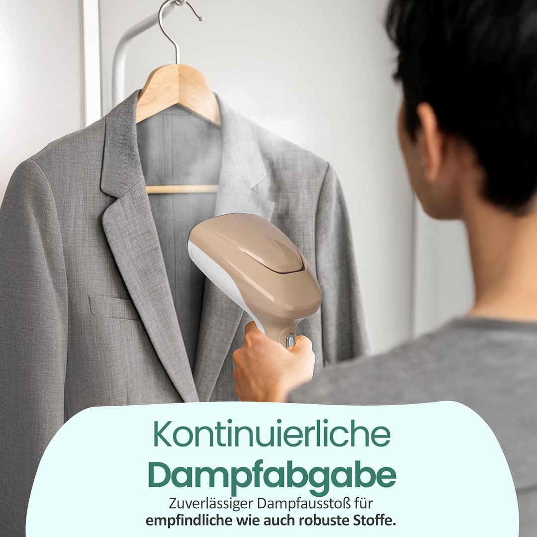 EMERIO Steamer Dampfglätter | kraftvolle 1700W Leistung | grosszügiger 360ml Tank (abnehmbar) | inkl