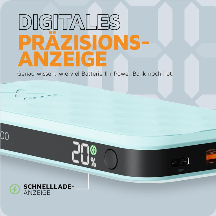 Xtorm Fuel Series 5 20W Powerbank, Klein und Stark, 10.000mAh, 2 x USB-C / 1 x USB-A, Flugzeugfest,