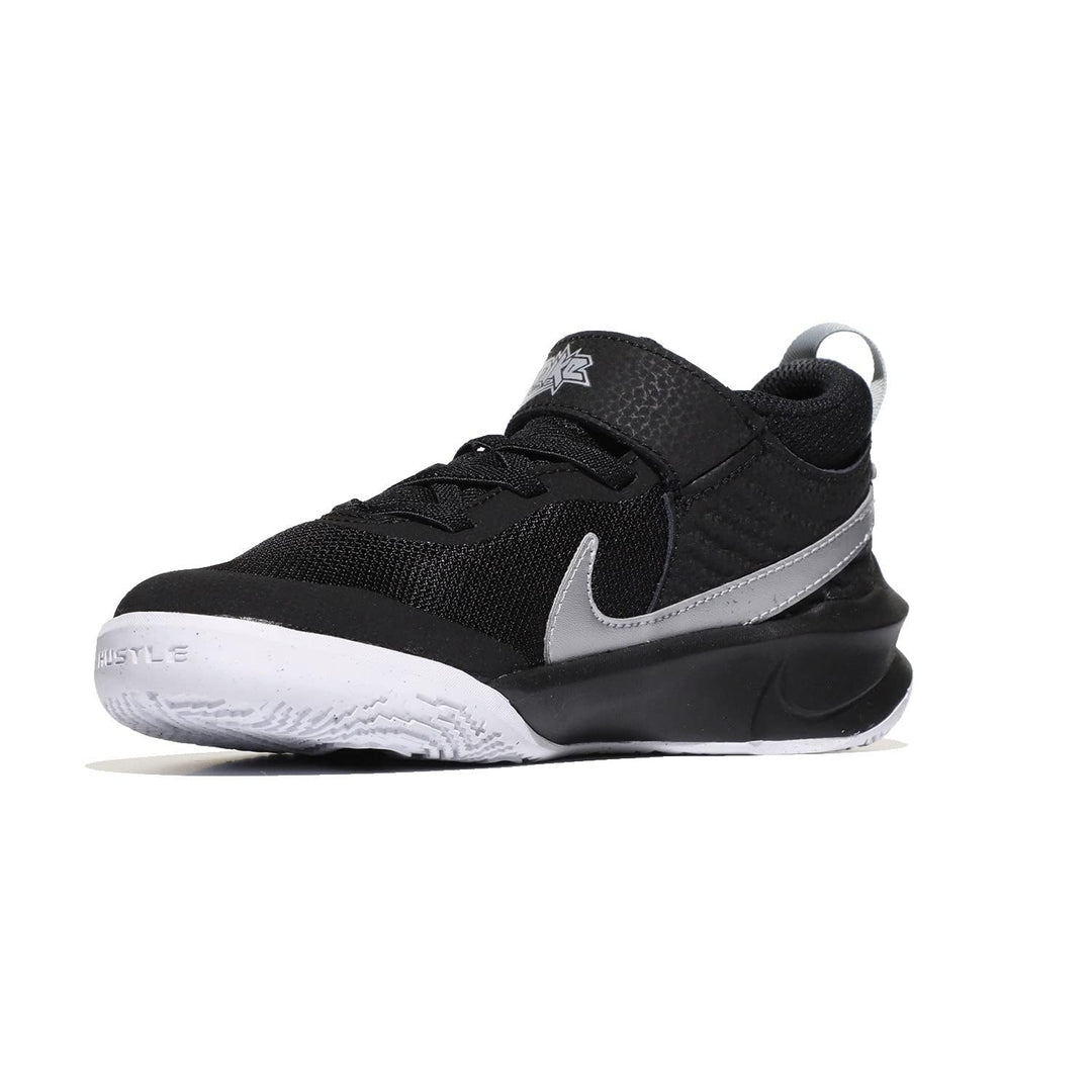 Nike Unisex Kinder Team Hustle D 10 Gs Gymnastikschuh 19.5 EU Black Metallic Silver Volt White, 19.5