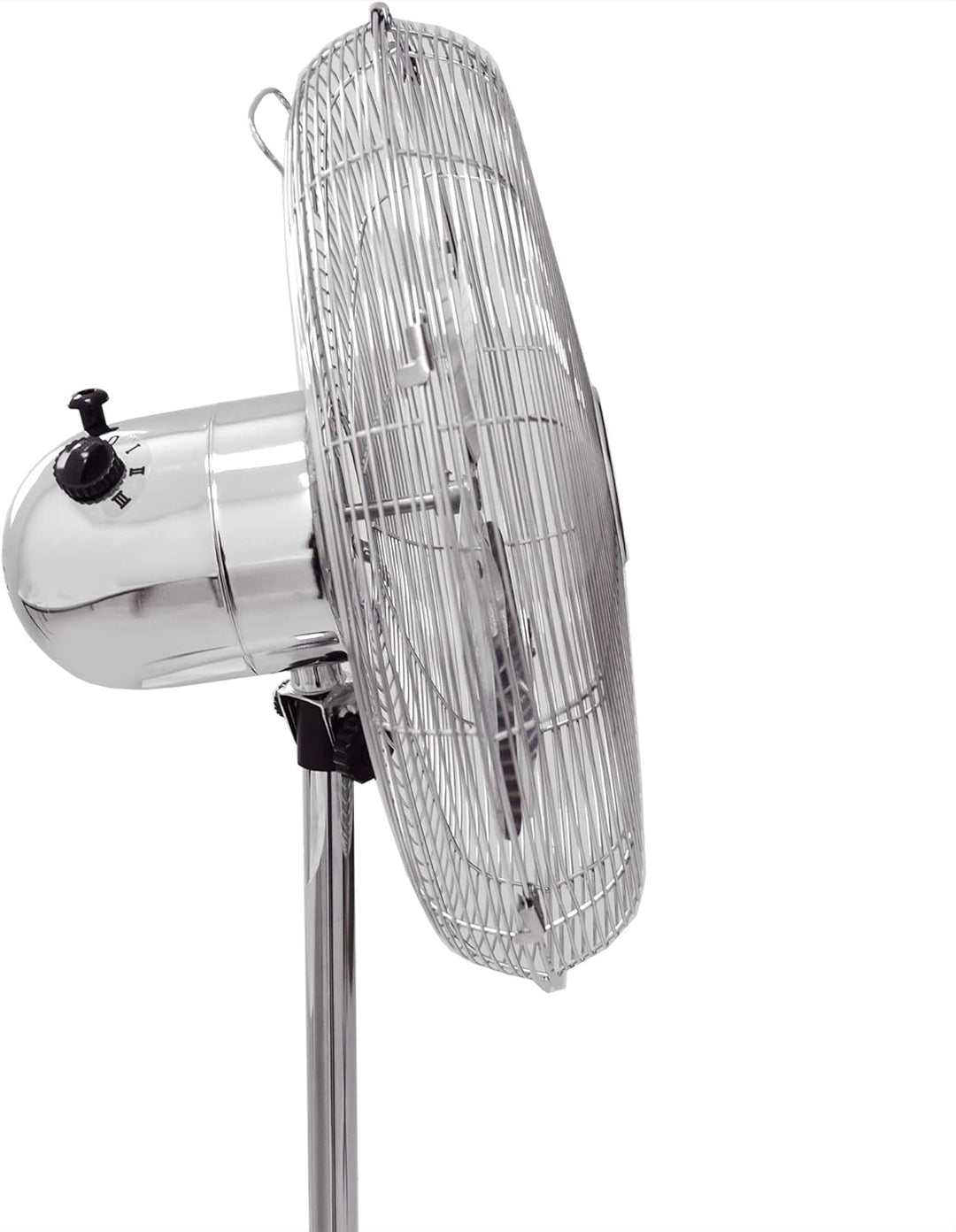 Syntrox Germany SVT-50W Chrome Retro Ventilator mit Oszillation Axialventilator Standventilator Wind