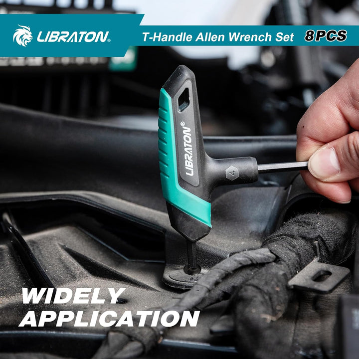 LIBRATON T-Griff Schlüssel-Satz, Metrisch T Griff Schraubendreher Set, 2,0 mm-10 mm T-GrifInnensechs