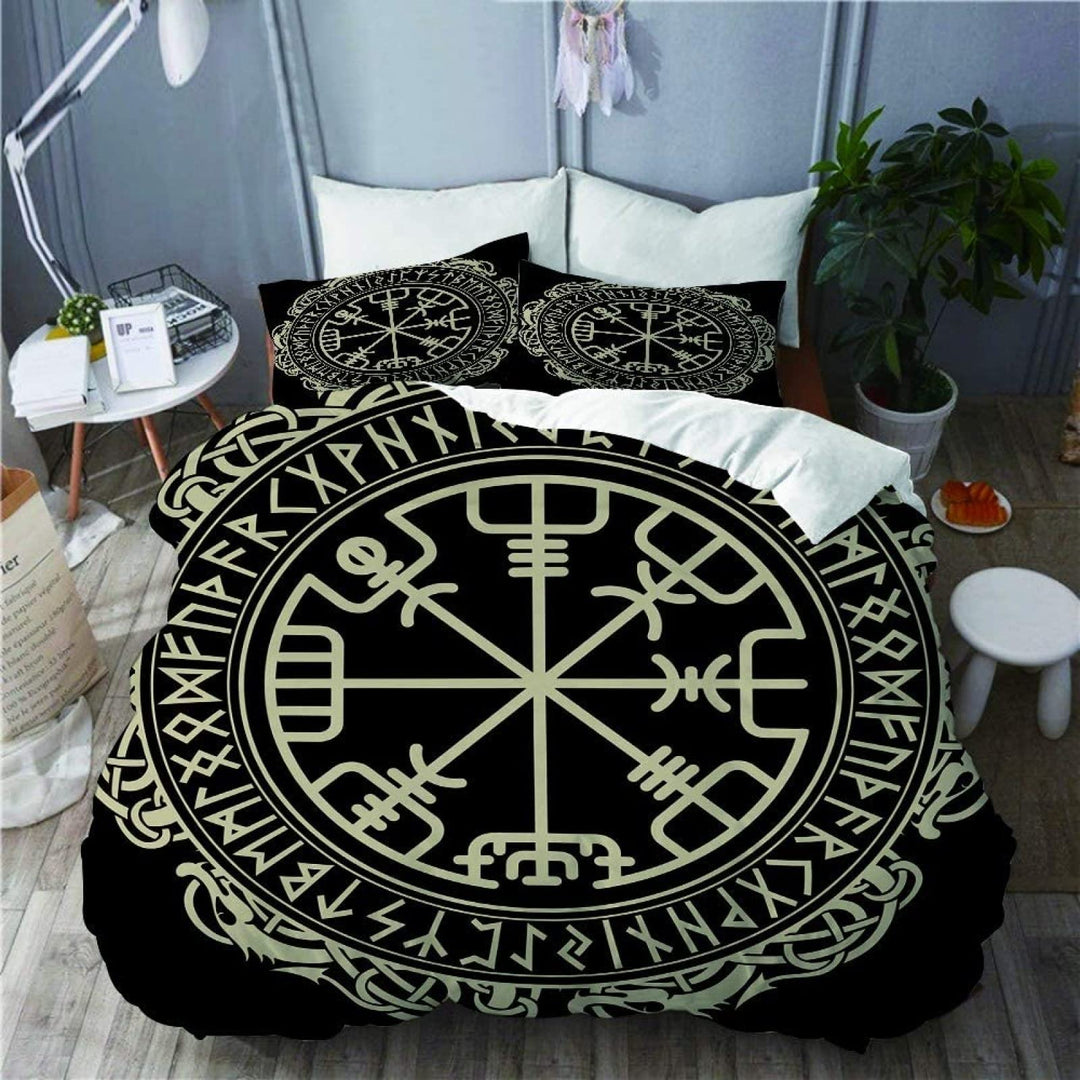 RFFLUX 3D Wikinger Bettwäsche Set 135x200 cm 2teilig mit Reissverschluss Weiche und Angenehme Schlaf