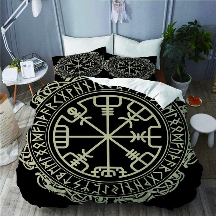 RFFLUX 3D Wikinger Bettwäsche Set 135x200 cm 2teilig mit Reissverschluss Weiche und Angenehme Schlaf