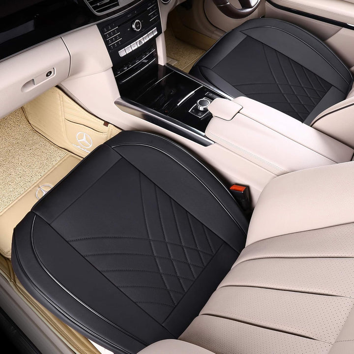 kingphenix Premium-PU-Autositzbezug, Vordersitzschutz, funktioniert mit 95% Aller Fahrzeuge, gepolst