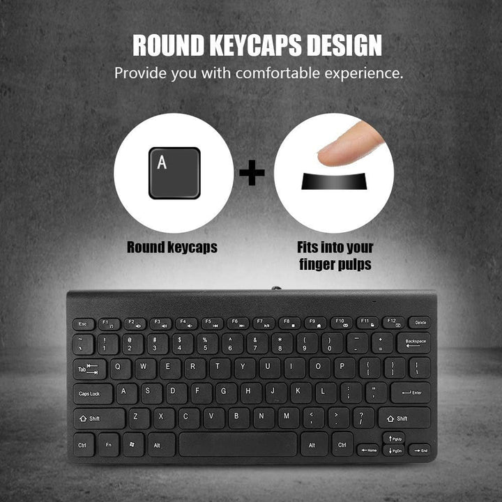 K168 Tastatur Maus Set,Kabelgebundene Tastatur Maus Set,Amerikanisches QWERTY Layout,Runde Tastenkap