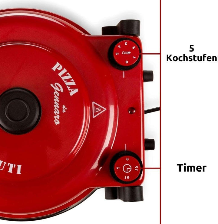 Ariete 919 Pizza in 4 Minuten, Pizzaofen, 400 Grad, backt in 4 Minuten, Schamottstein 32 cm Durchmes