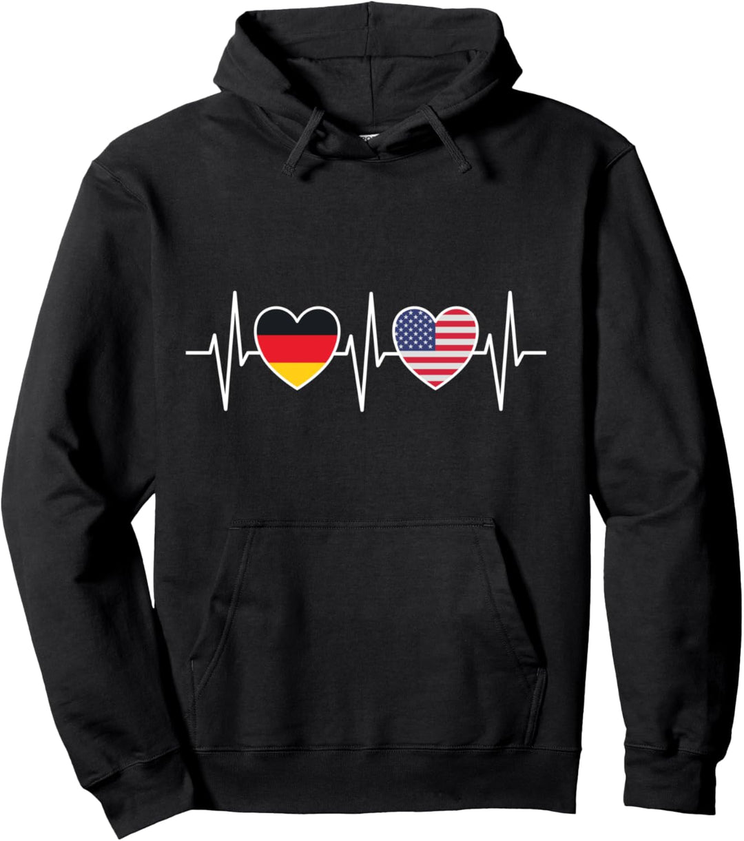 Deutschland und USA Amerikanisch Flagge Flaggen Pullover Hoodie
