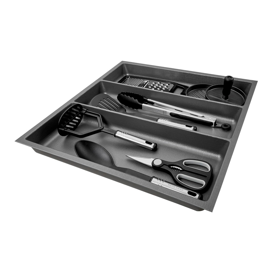 SO-BOX 2 Mehrzweckeinsatz Breite 50,9 cm, Tiefe 46,2 cm mit anthraziter Kanvas-Struktur für Schublad