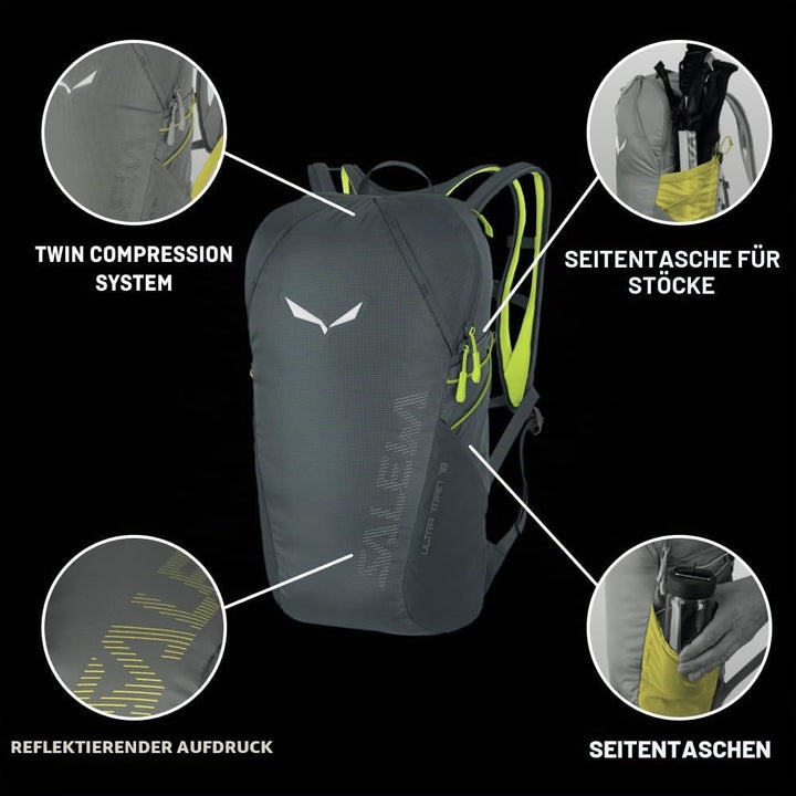 Salewa Unisex Ultra Train 18 Bp Speed Hiking Backpack (1er Pack) Einheitsgrösse Alloy, Einheitsgröss