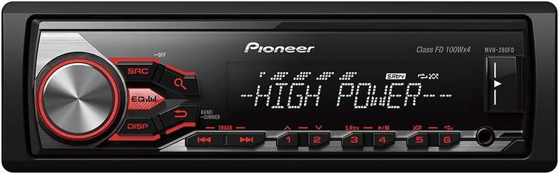 Pioneer MVH-280FD Autoradio, Mehrfarbig