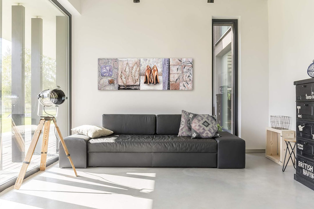 YS-Art Abstrakt Acryl Gemälde auf Leinwand Harmonie handgemalt Wandbilder Wohnzimmer modern Wohndeko