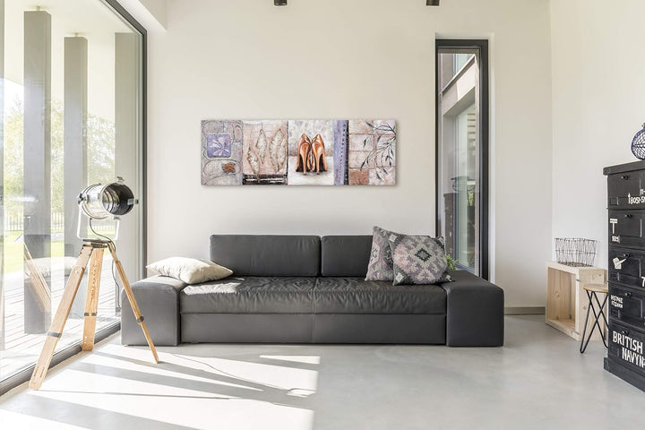 YS-Art Abstrakt Acryl Gemälde auf Leinwand Harmonie handgemalt Wandbilder Wohnzimmer modern Wohndeko