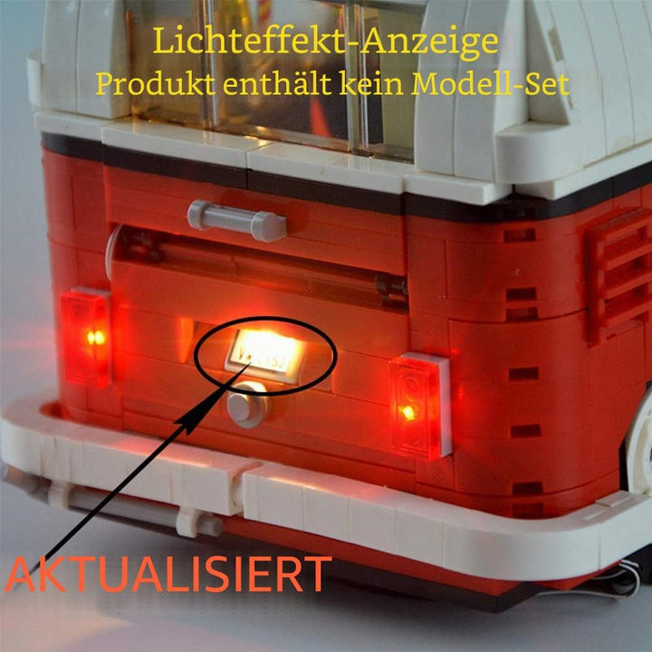 GEAMENT LED-Beleuchtungsset Kompatibel mit Lego T1 Campingbus (T1 Camper Van) Creator Expert 10220 (