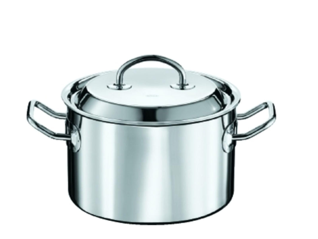 RÖSLE MULTIPLY Kochtopf, Hochwertiger Universaltopf aus Edelstahl Mehrschichtmaterial, 24 cm, polier