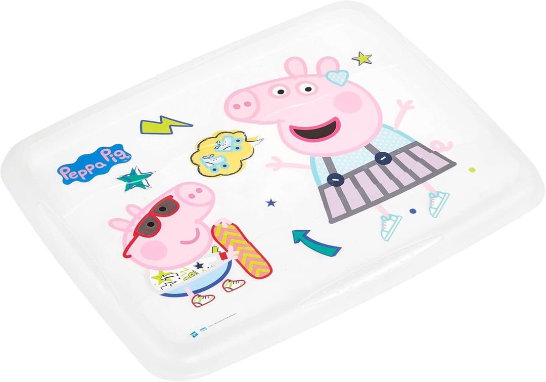 keeeper karolina 3x Peppa Pig Aufbewahrungsbox mit Deckel, Dreh- und stapelbar, Für Kinder, 30 l, Tr