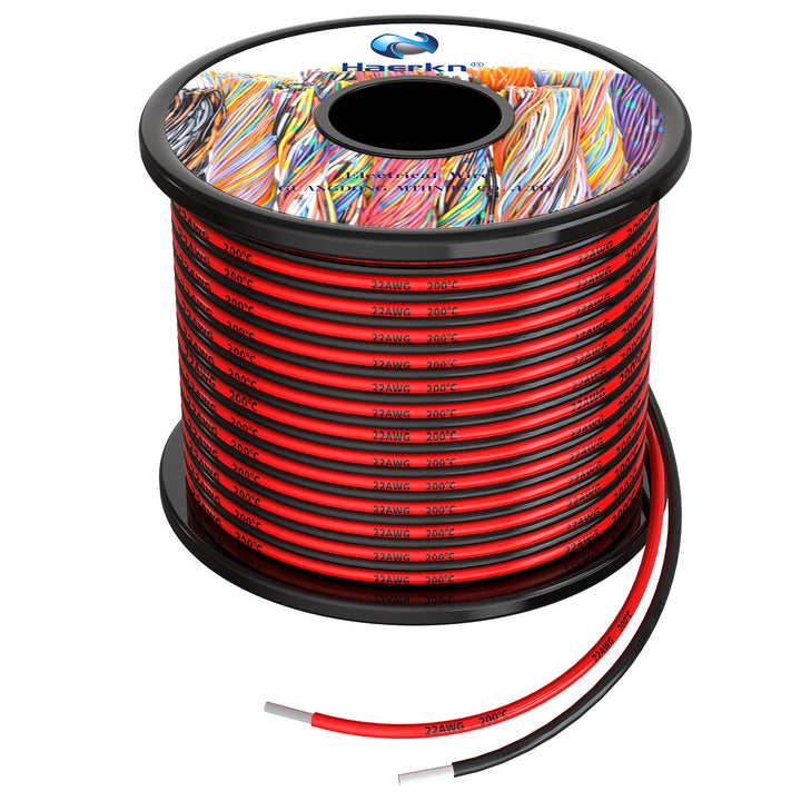 22awg 0,3mm² Silikon Elektrischer Draht Kabel 2x30 Meter sauerstofffrei hochtemperatur beständiger v