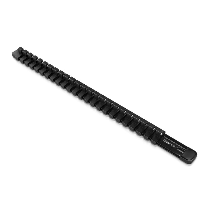 Olsa Tools Aluminium-Steckschlüssel-Organizer, 1/4-Zoll-Antrieb, professionelle Qualität, Schwarz 1/