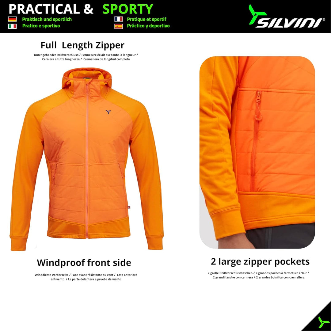 SILVINI Dirilo Sweatshirt mit durchgehendem Reissverschluss Herren Sweatjacke Herren Pullover mit Re